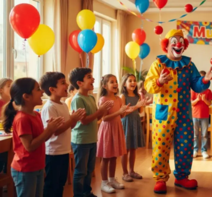 Çocuk partisi için animatör ve eğlenceli aktiviteler